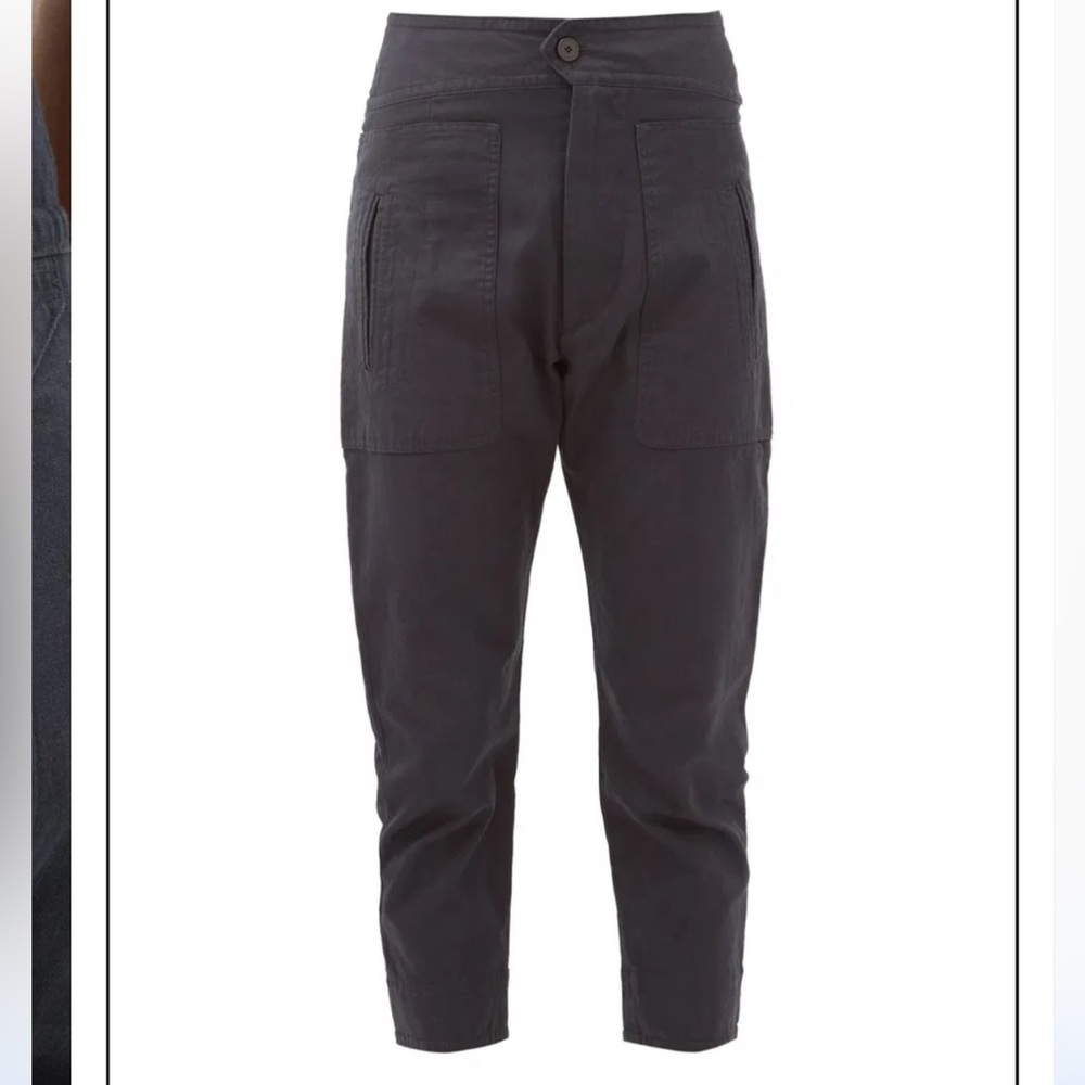 Isabel Marant Etoile Raluni High Rise Khakis, dark blue. Size 42 = US 10